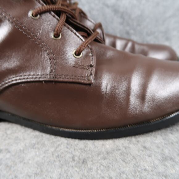 Coasters Shoes Womens 8 Chukka Boots Ankle Booties Retro Classic Brown Lace Up - Picture 2 of 13